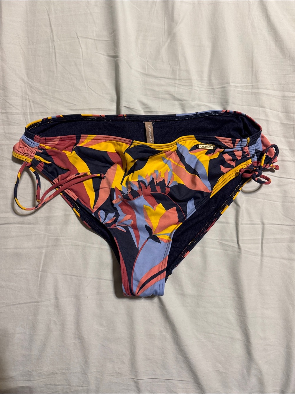 Sunseeker Navy Floral Side-Tie Bikini Bottom